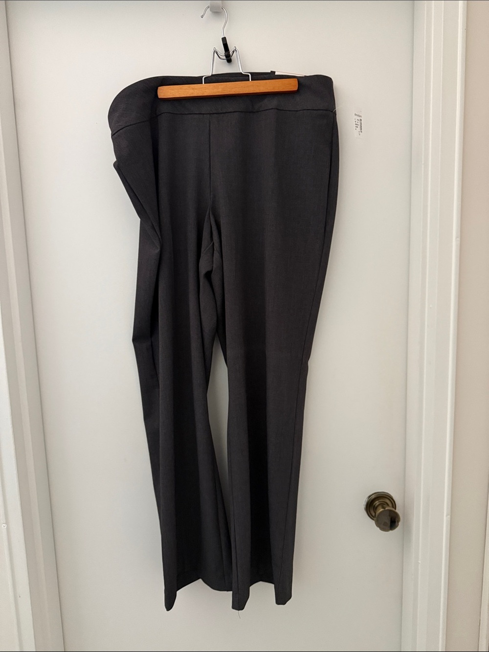 Dress Barn Charcoal Gray Straight-Leg Trousers